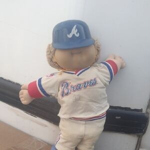 1982 Cabbage Patch Kids MLB Baseball Doll with Blue Cap& Uniform